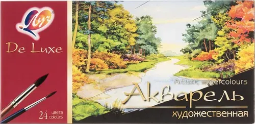 Краски акварельные медовые Луч De Luxe 24 цвета