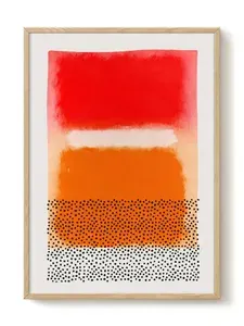 Интерьерный постер "Warm abstract modern art sunset", формат 30 x 40 см