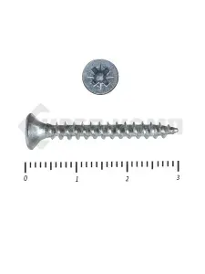 Саморез белый цинк POZY 3х30 (Фасовка) (1500шт)