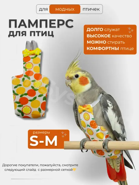 For Hair Systems Трусы подгузники памперсы для попугаев и птиц с апельсинами