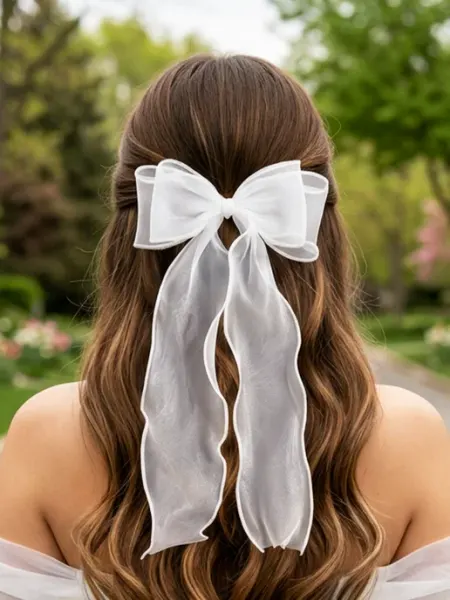 HairBee Бант для волос на заколке школьный