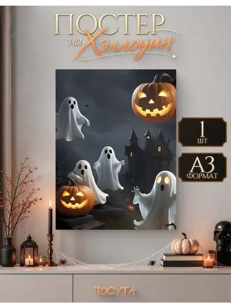 Posuta Плакат на хэллоуин halloween привидения