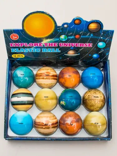 Игрушка 1 шт мячик попрыгунчик 6см Планета 1 шт микс / мяч антистресс для детей