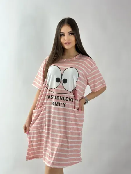 Halyway Shop Домашняя туника ночная сорочка