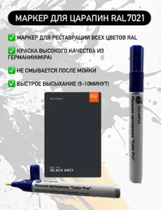 Маркер для царапин RAL 7021 Глянцевая
