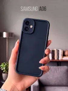 Ударопрочный силиконовый чехол на Samsung A06 для Самсунг А06 с высокими бортиками