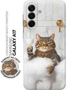 Силиконовый чехол на Samsung Galaxy A17 с принтом "Лорд Кот"