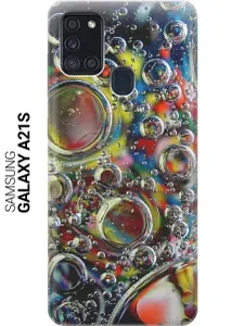 Силиконовый чехол на Samsung Galaxy A21s / Самсунг А21 эс с принтом "Маленькие пузырьки"
