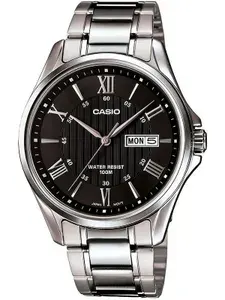 Мужские кварцевые наручные часы Casio MTP-1384D-1A с римскими цифрами