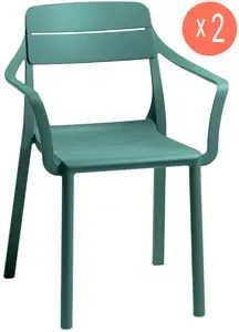 Комплект пластиковых кресел Cassia, 2 шт., цвет майя, Nardi, Италия