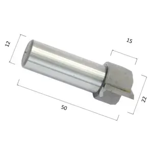 Фреза DJTOL NQD1222 фасонная прямая для выравнивания поверхности (по дереву, ДСП, пластику)