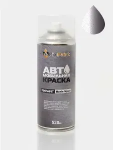 Краска NISSAN, код KAS, PURPLISH SILVER PEARL, автомобильная эмаль FixPaint Spray в аэрозольном баллончике 520 мл