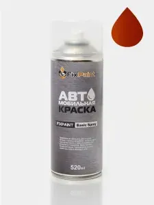 Краска PEUGEOT, код M04T, ORANGE POWER, автомобильная эмаль FixPaint Spray в аэрозольном баллончике 520 мл