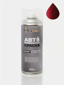 Краска MITSUBISHI, код P17, MEDIUM RED, автомобильная эмаль FixPaint Spray в аэрозольном баллончике 520 мл