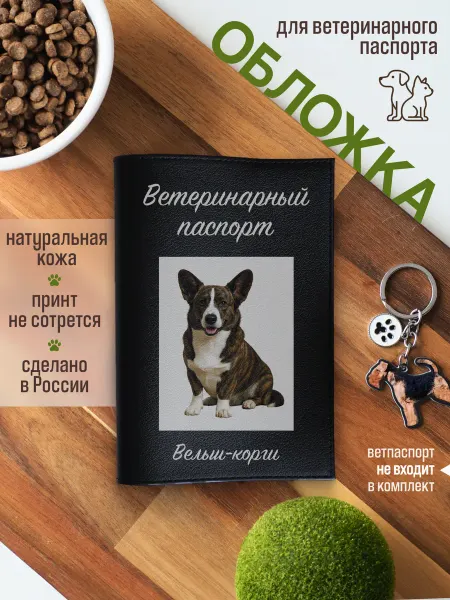 Russian.Handmade Обложка на ветеринарный паспорт для собак Вельш-корги