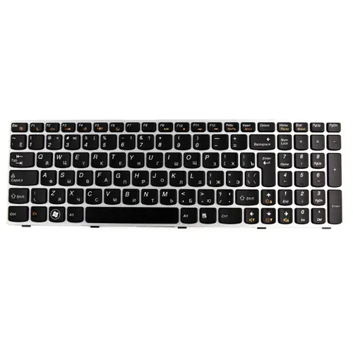 Клавиатура для ноутбука Lenovo IdeaPad G575A серая рамка