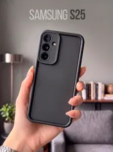Ударопрочный силиконовый чехол на Samsung S25, для Самсунг S25 с высокими бортиками