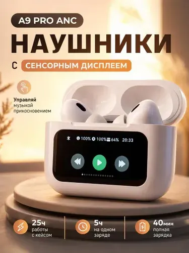 Наушники беспроводные А9 белые
