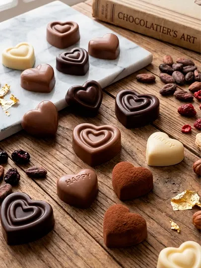 Форма силиконовая для шоколада и льда Сердечки, формы кондитерский Happy