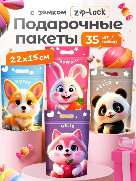 Your happy life Подарочные пакеты для сладостей в детский сад школу