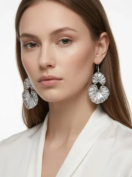 Серьги Кувшинки, подарок, украшение, стильная бижутерия Bijuter