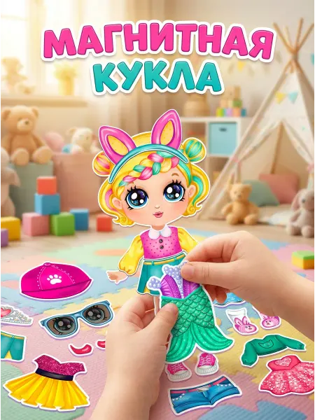 Happy Valley Магнитная кукла с одеждой набор Одевашки