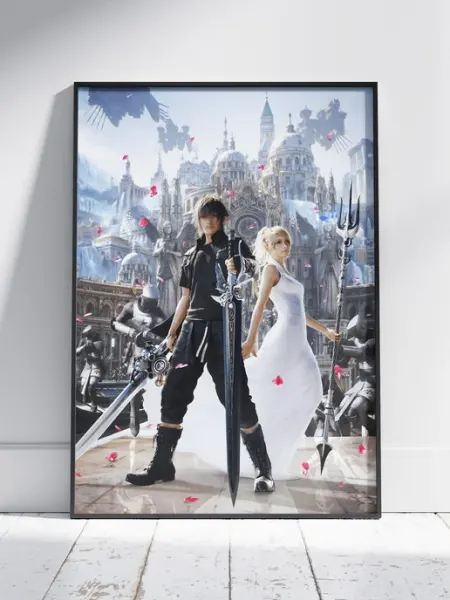 Плакат Финал Фэнтези (Final Fantasy 1) - Постер A3 42x30 см HEAVEN POSTER