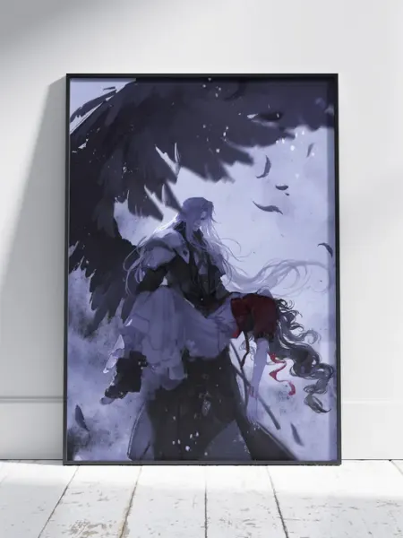 Плакат Финал Фэнтези (Сефирот и Айрис) - Постер A4 30x21 см HEAVEN POSTER