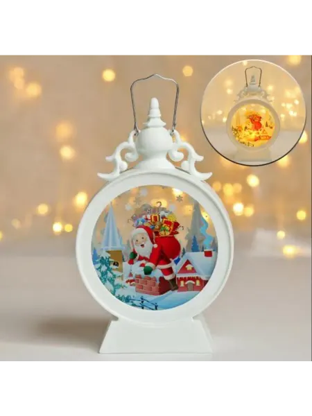 Happy new year Новогодний фонарь-ночник Дед мороз