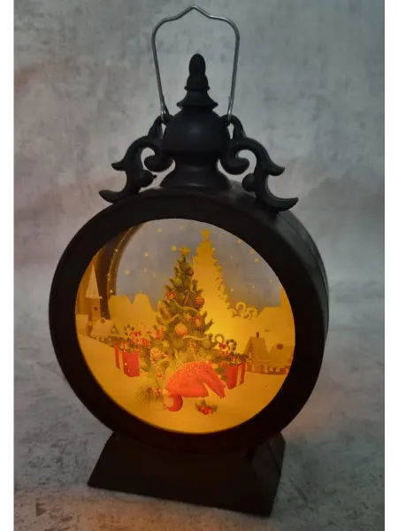 Happy new year Новогодний фонарь ночник-Елка с подарками