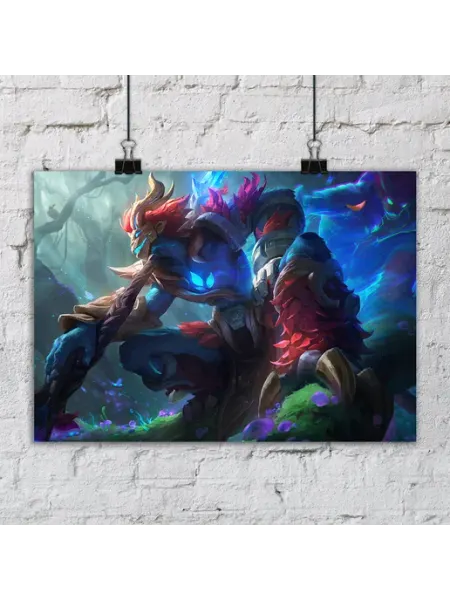 Постер League of Legends Wukong Elderwood Janime