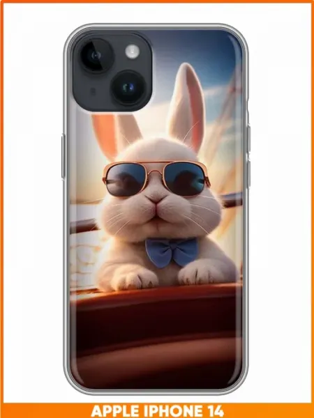 Чехол на Iphone 14 с принтом Кролик Case Face