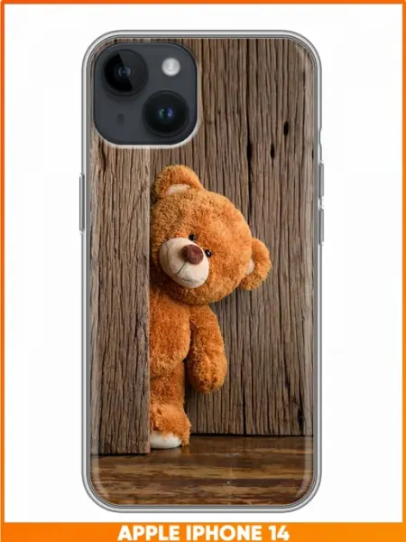 Чехол на Iphone 14 с принтом Мишка Case Face