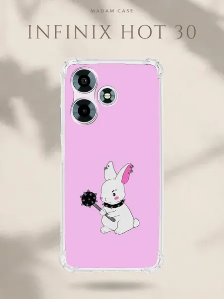 Чехол на Infinix Hot 30 Зайчик с булавой Madam Case