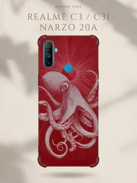 Чехол на Realme C3 Осьминог Madam Case
