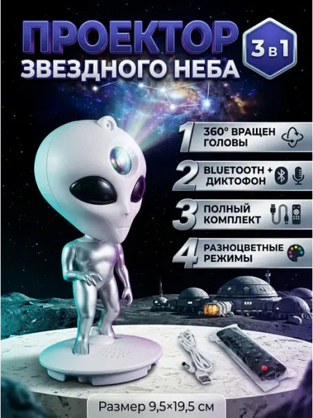 Проектор звездного неба инопланетянин в спальню Miraculous