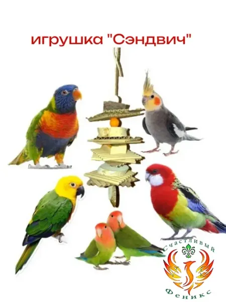 Игрушка для попугаев "Сэндвич"