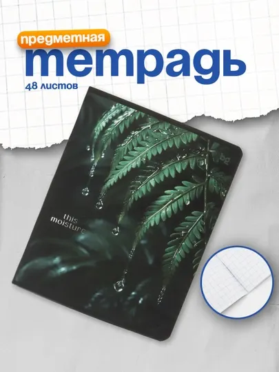 Тетрадь 48л., А5, клетка BG "Harmony", матовая ламинация, тиснение фольгой, с форзацем