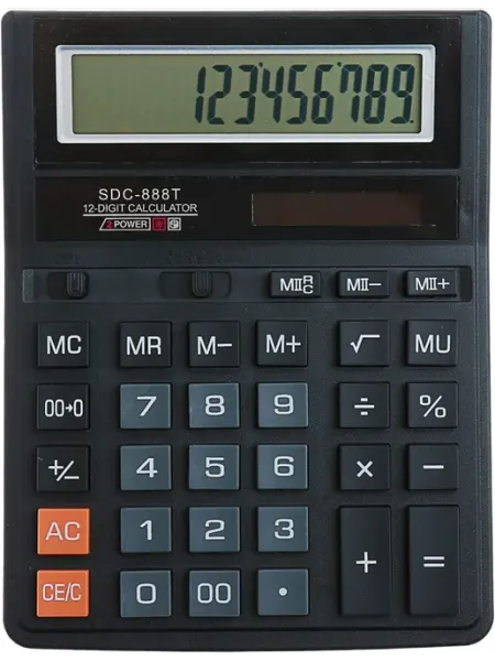 Калькулятор настольный "SDC-888T", для школы и офиса Нет бренда