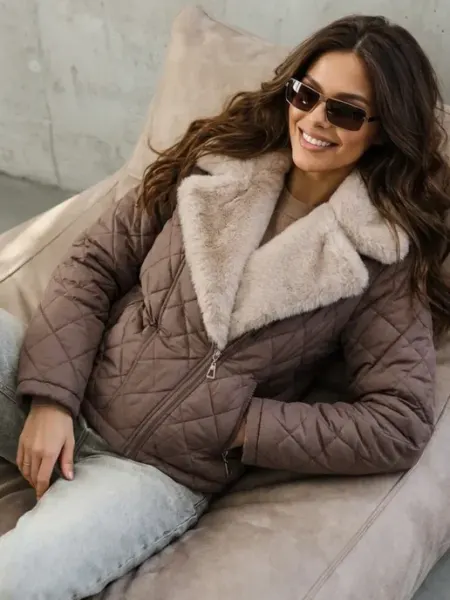 ПРЕМИУМ Куртка демисезонная стеганая короткая Lady_clo