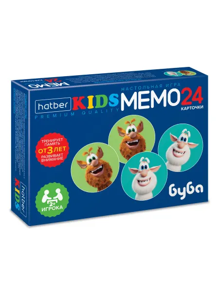 Hatber Мемо игра для детей карточная на память мемори круглые Буба