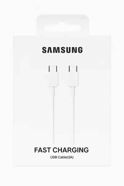 USB-кабель для быстрой зарядки Samsung (3А) — Type-C-Type-C, белый