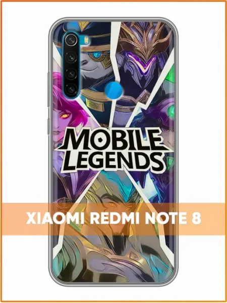 Чехол на Xiaomi RedMi Note 8 с принтом Mobile Legends Case Face