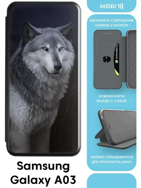 Защитный чехол-книжка на Samsung Galaxy A03 Mobi711