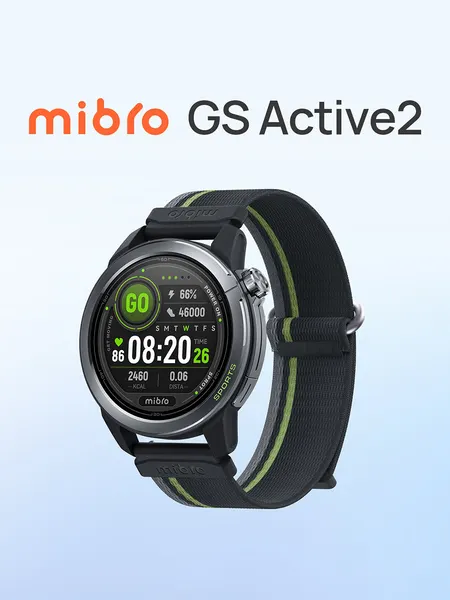 Смарт-часы Mibro GS Active 2 Black AMOLED, GPS, Bluetooth-звонки, 5 ATM, до 15 дней работы