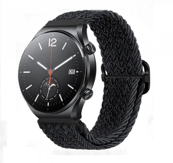Сменный нейлоновый ремешок MyPads для смарт-часов Xiaomi Watch S1 и S1 Active черный