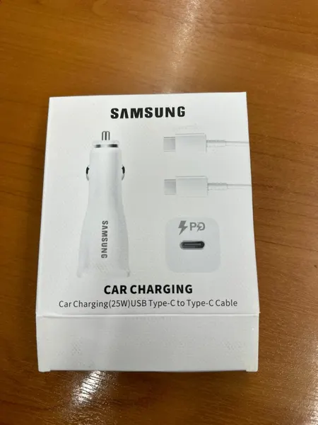 Автомобильное зарядное устройство Samsung , для Type-C, черный, кабель в комплекте