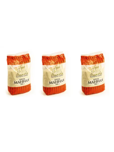 Манная крупа фасованная 700 г, 4 шт Подворье