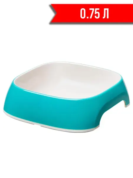 Миска Glam Medium пластик голубая 0,75 л Ferplast
