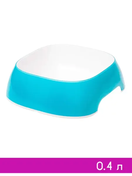 Миска Glam Small пластик голубая 0,4 л Ferplast